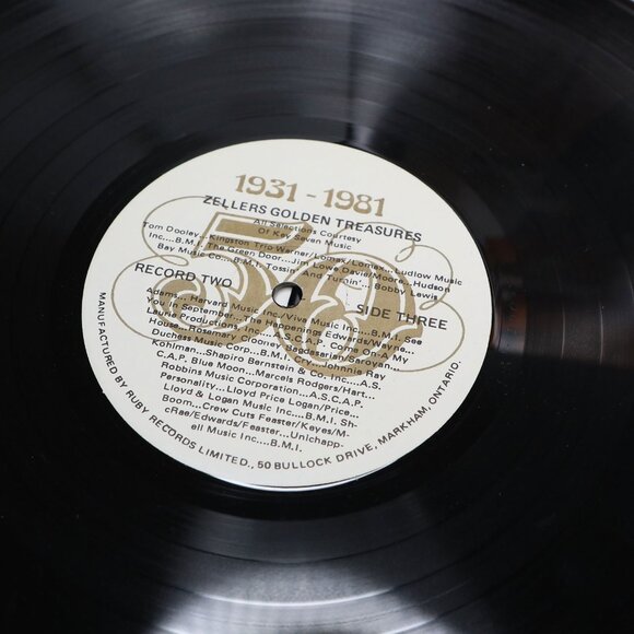 Golden Treasures: 50 Hits by Original Artists x3 Vinyl Records Zellers 1981 - Picture 6 of 8
